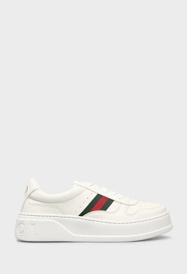 Кожаные кроссовки Gucci 848307 126/0A1 Купить