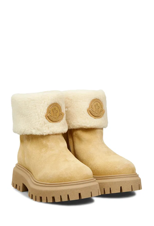 Дитячі замшеві черевики з хутром Moncler 544F01 226/86M Купити