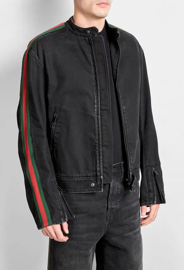 Чорна джинсова ветровка Gucci 872075 226/9A2J фото