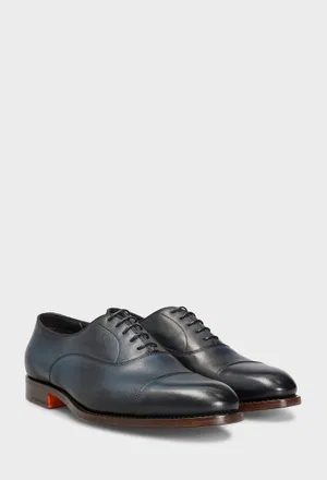 Кожаные оксфорды Santoni 19045 125/0AQ Цена