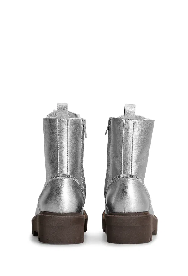Шкіряні черевики з хутром Brunello Cucinelli 0G401  224/0SM в Україні