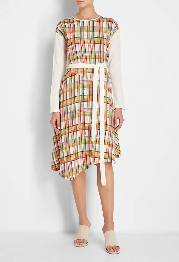 Вовняна сукня Loewe 28720 D2296710RO WHITE/MULTICOLOR 219 Купити