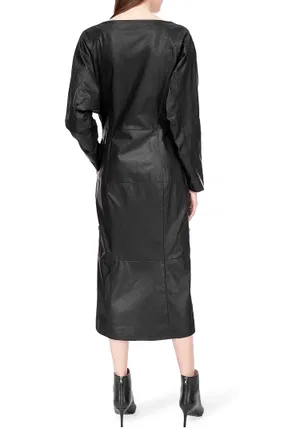 Кожаное платье Olivier Theyskens 18R09P 118/0A2 оригинал