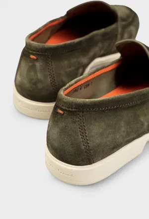 Замшевые лоферы MALIBU Santoni 18829 126/0D4 оригинал