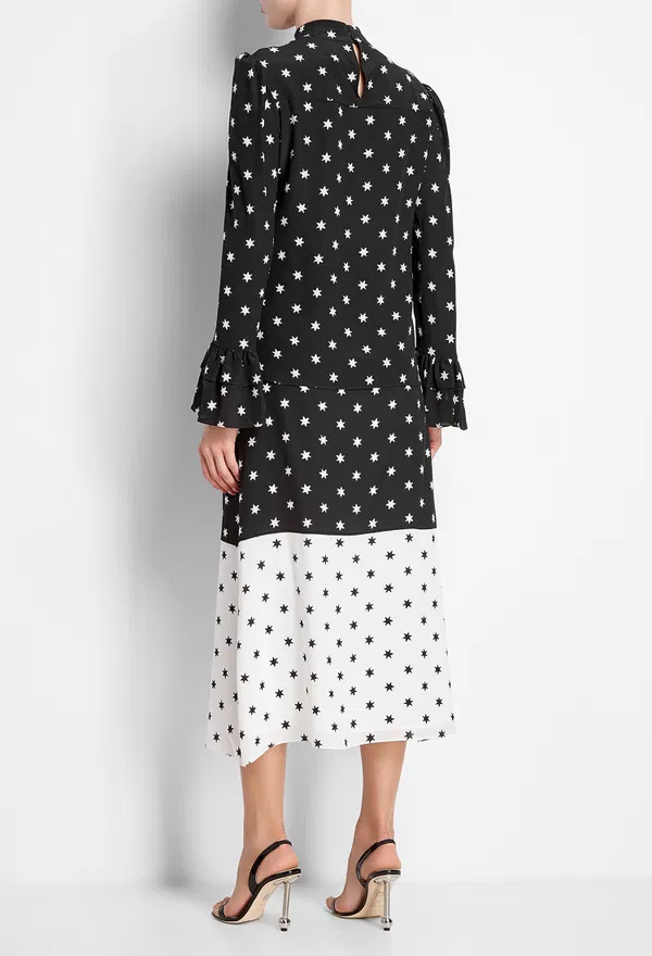 Шелковая блуза Erdem 31468 AW20_5960BSBC MARVINE TOP BABA STAR BLA BLACK / ECRU 220 в Украине