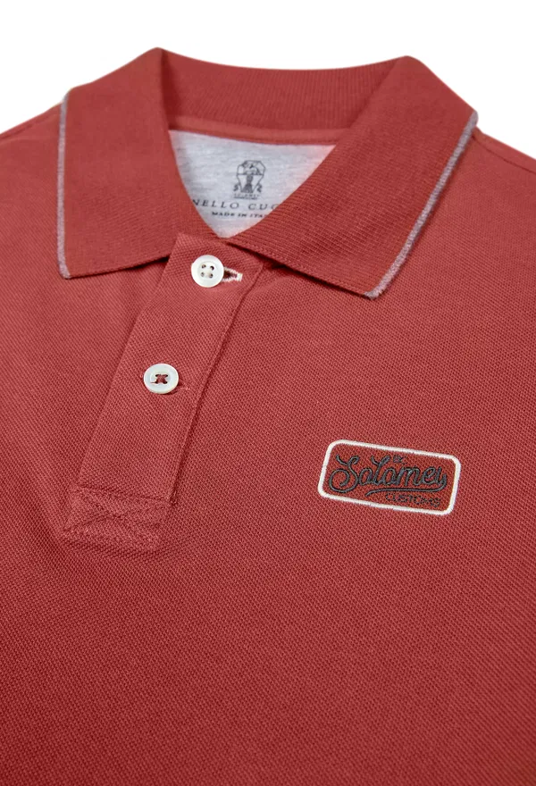 Дитяче теракотове поло Brunello Cucinelli 4T329  226/9K в Україні