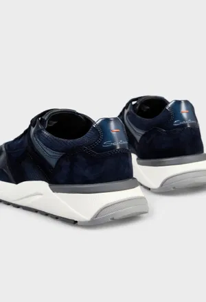 Замшевые кроссовки Santoni 22112 126/0DQ оригинал