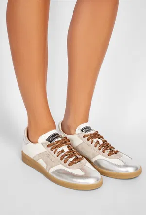 Кожаные кеды Santoni 61244 125/0A0 фото
