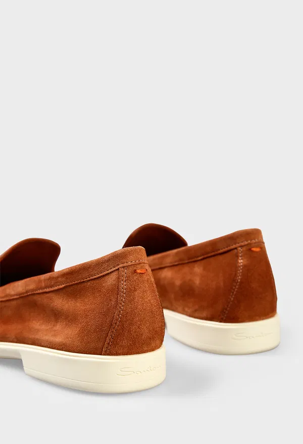 Замшевые лоферы Santoni 72051 126/0DT оригинал