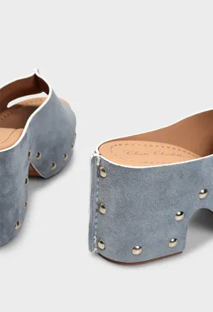 Замшевые сабо Claire Charlotte ELISE CONTRAST 126/0DG оригинал