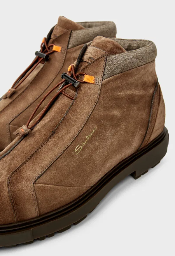 Замшеві черевики з хутром Santoni 18972 225/0D3M в Україні