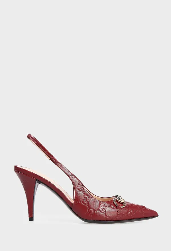 Кожаные слингбэки HORSEBIT Gucci 792065 125/0C5 Купить