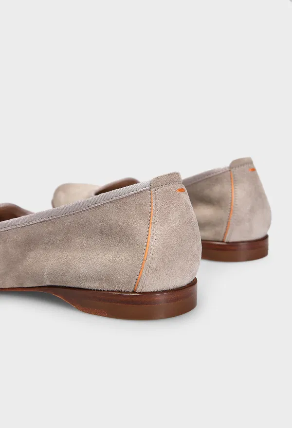 Замшевые балетки Santoni 71445 125/0D6 оригинал