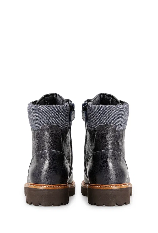 Шкіряні черевики з хутром Brunello Cucinelli 0G155  224/0QM в Україні