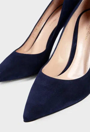 Темно-синие замшевые лодочки GIANVITO 85 Gianvito Rossi G24580 226/0DQ в Украине