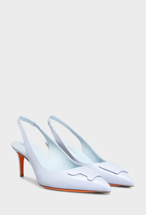 Кожаные слингбэки Santoni 71474 125/0AG Цена