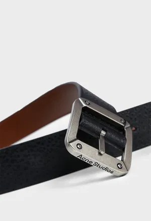 Мужской черный кожаный ремень Acne Studios CG0319 126/0A2 в Украине