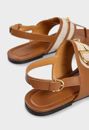 Кожаные сандали HORSEBIT Gucci 834431 225/0A3 оригинал