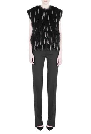 Жилет из меха лисы Saint Laurent 359578 214/3A2 Цена