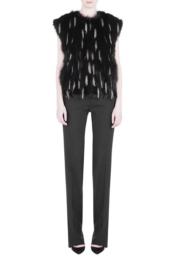 Жилет из меха лисы Saint Laurent 359578 214/3A2 Купить