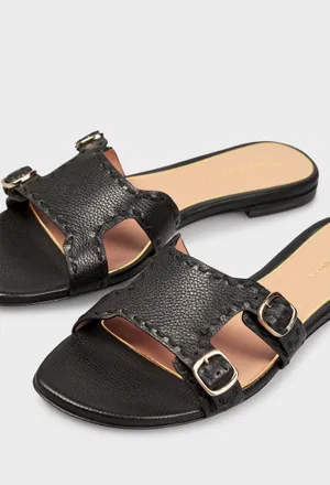 Кожаные шлепанцы Santoni 72114 126/0A2 в Украине