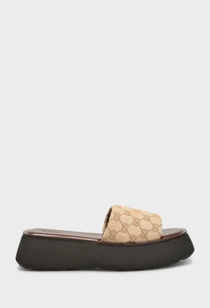 Шлепанцы GG SOFT VINTAGE SAND Gucci A0034R 226/9A6 Купить