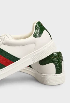 Кожаные кеды ACE Gucci 757892 126/0A1 оригинал