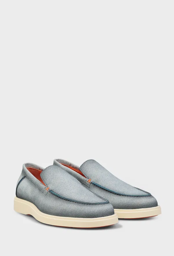 Замшевые лоферы DETROIT Santoni 17824 126/0DG Цена
