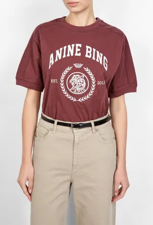 Бордовая футболка Anine Bing A0812695 226/9A5 оригинал