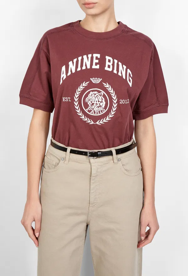 Бордовая футболка Anine Bing A0812695 226/9A5 оригинал