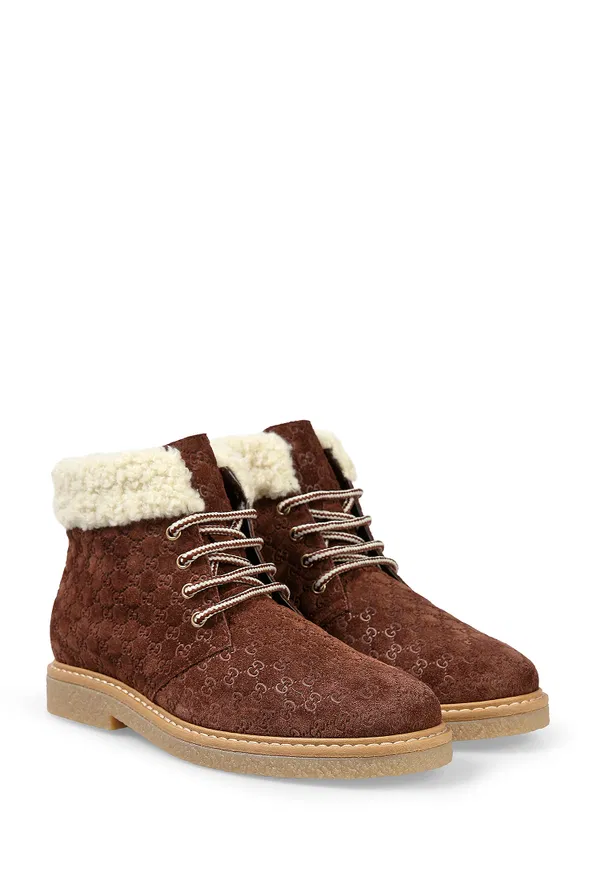 Замшеві черевики з хутром Gucci 839383 225/83M Купити