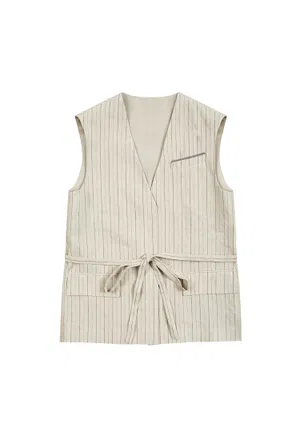 Лляний жилет Brunello Cucinelli K208B  124/96s Купити