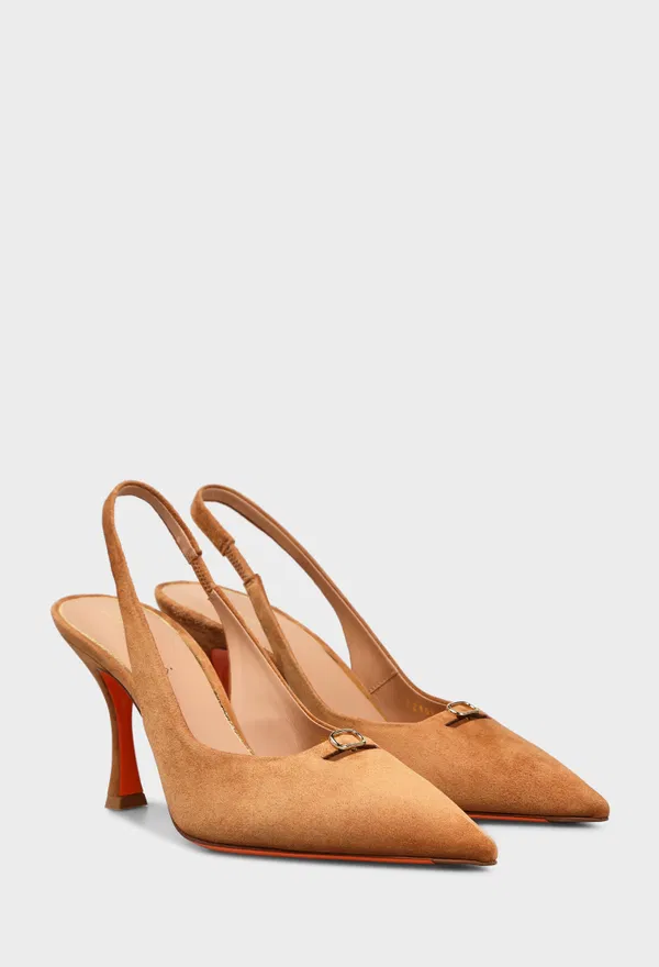 Замшевые слингбэки Santoni 72106 126/0DT Цена