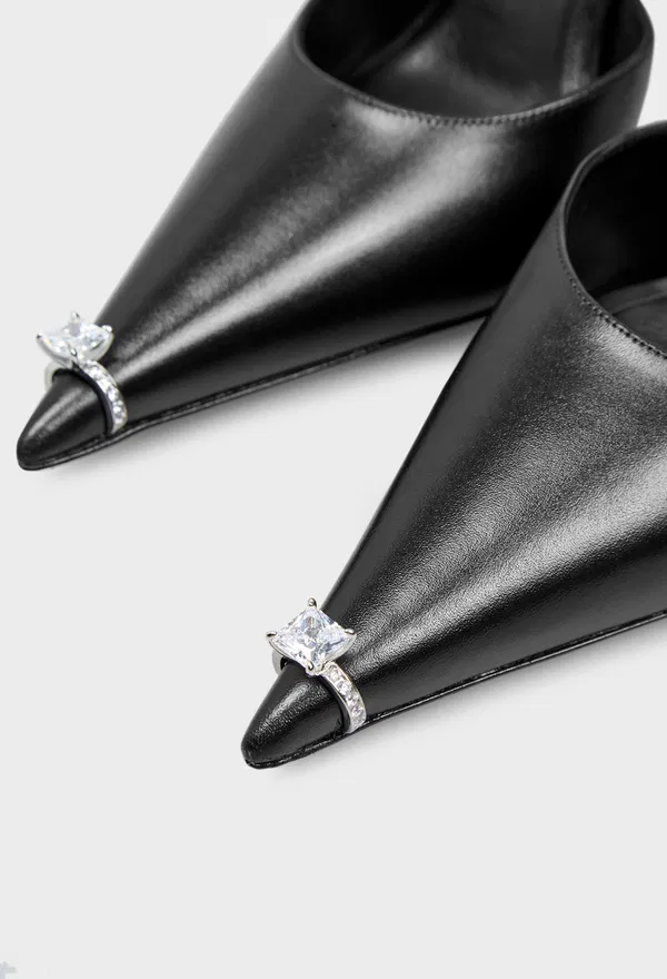 Черные кожаные слингбэки alexanderwang 30326P006 226/0A2 в Украине