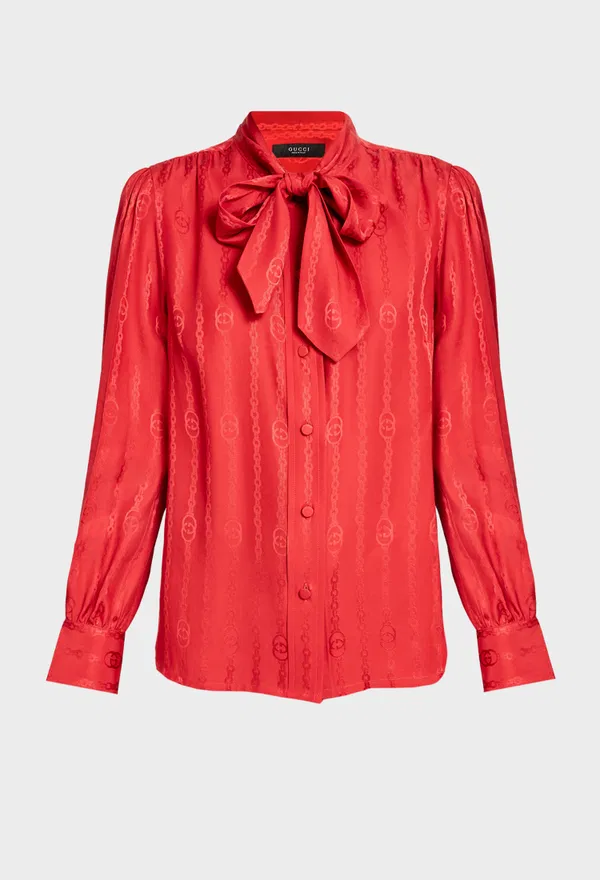Шелковая блуза Gucci 865102 226/9C9 Купить