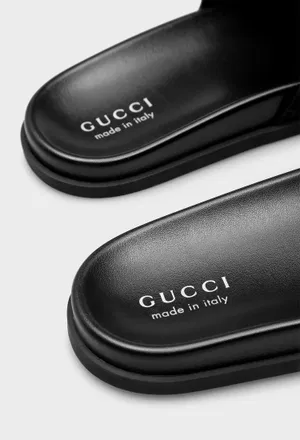 Кожаные шлепанцы  Gucci 834941 125/0C2 оригинал