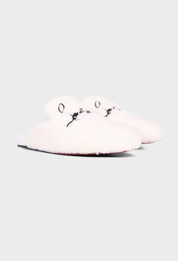 Слиперы с мехом Donna Christian Louboutin 3210973 221/9HE Купить