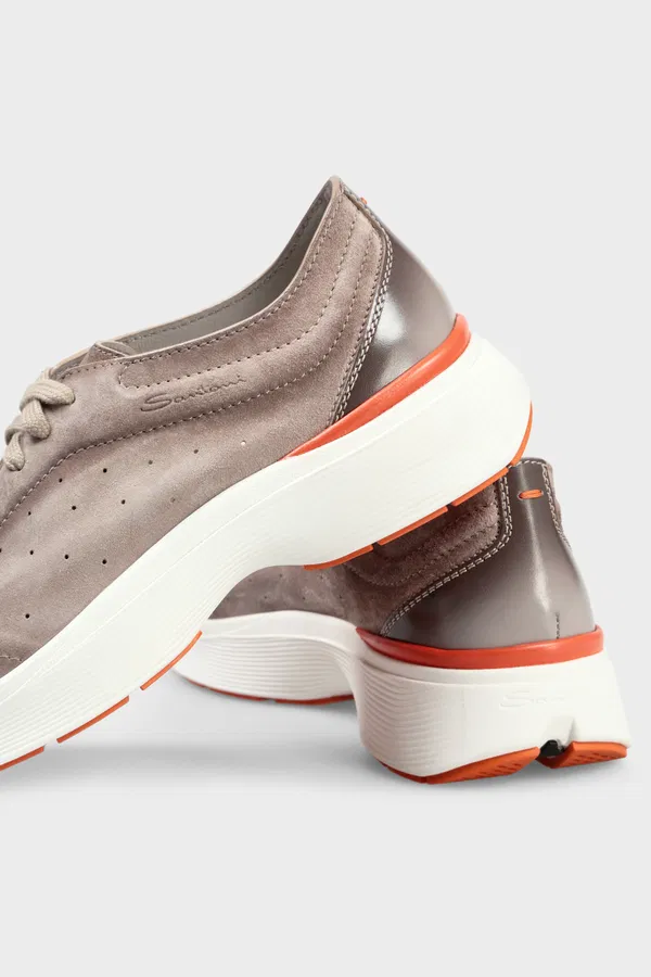 Замшевые кроссовки Santoni 22070 126/0D6 оригинал