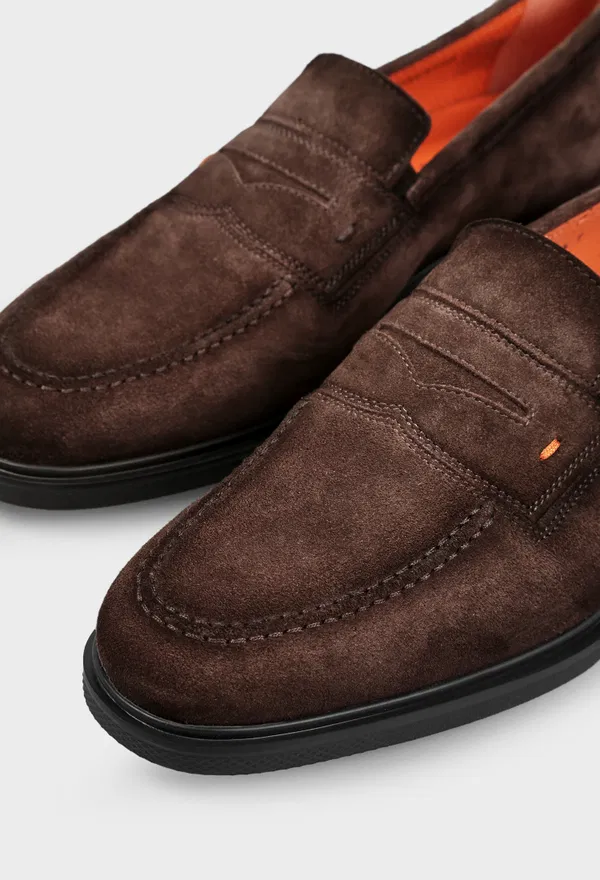 Замшевые лоферы EASY Santoni 18964 126/0D3 в Украине