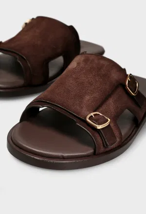 Замшевые шлепанцы Santoni 16723 126/0DW в Украине