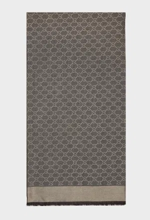 Жіноча шовкова коричнева шаль Gucci 855539 126/9C3 Купити