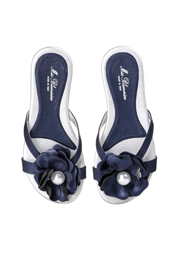 Шкіряні шльопанці BLUMARINE SHOES B5669 V111/08 оригінал