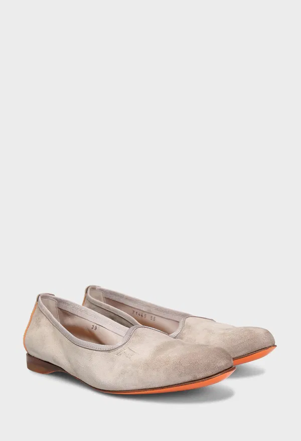 Замшевые балетки Santoni 71445 125/0D6 Цена
