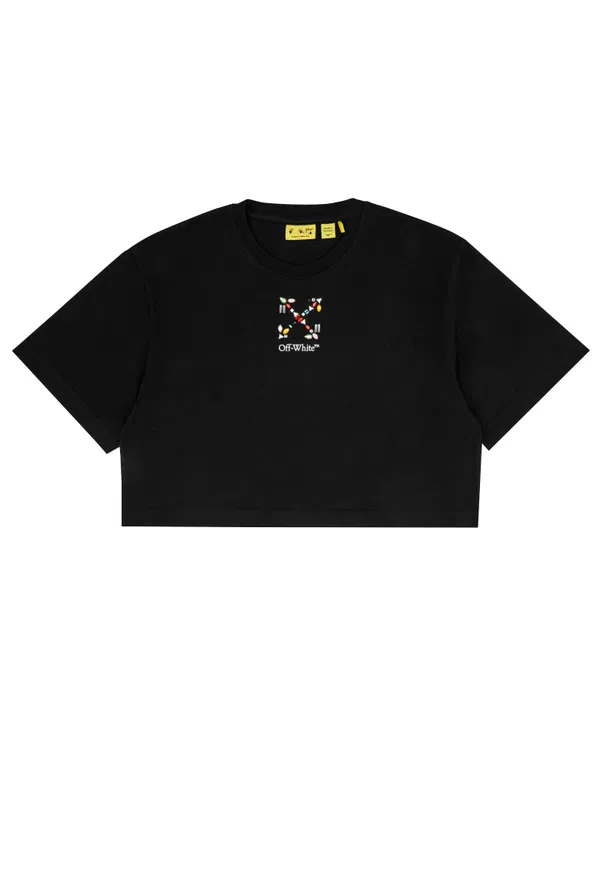 Дитяча чорна футболка Off-White GAS200 126/92 Купити