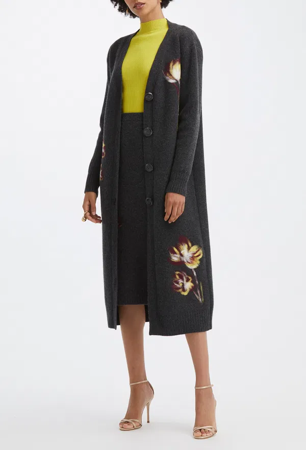 Шерстяной кардиган Oscar de la Renta 22RE158NDL 122/9HXK Купить
