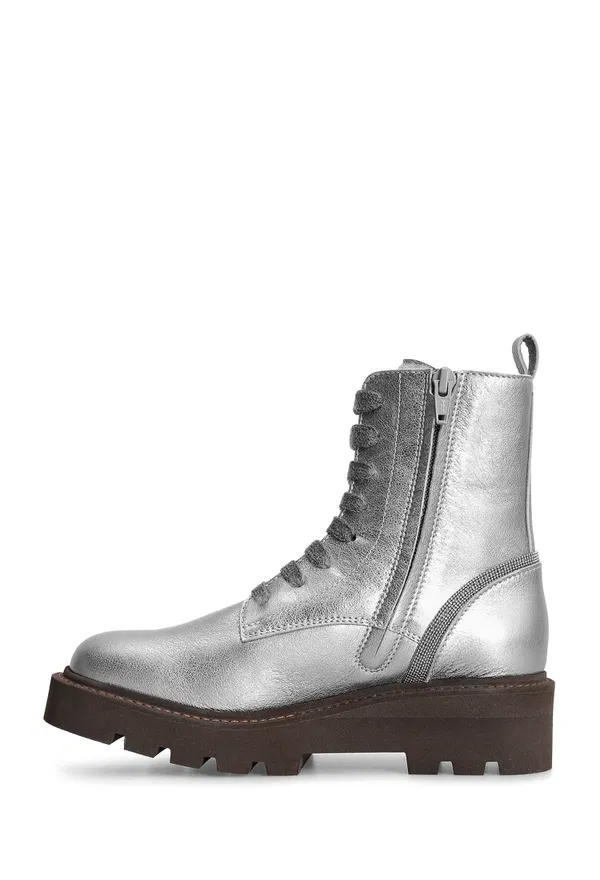 Шкіряні черевики з хутром Brunello Cucinelli 0G401  224/0SM Ціна