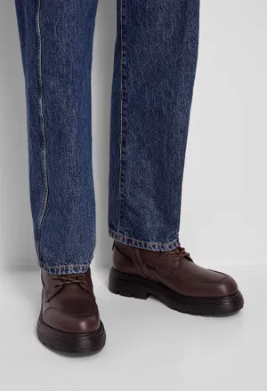 Шкіряні черевики з хутром CORALLO FERRAGAMO 029116 224/0A3M фото